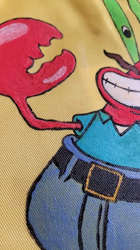 customised handpainted apron