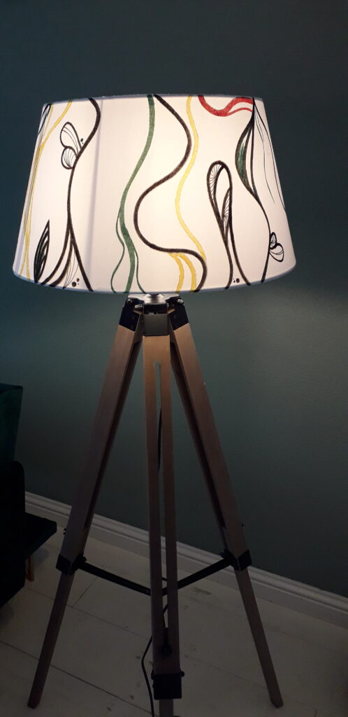 handpainted lampshade